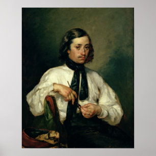 Poster Portrait d'Armand Ono, connu sous le nom d'homme