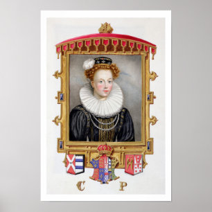 Poster Portrait de 1512-1548) sixièmes épouses de