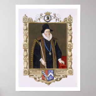 Poster Portrait de 1536-1608) ęrs barons de Thomas