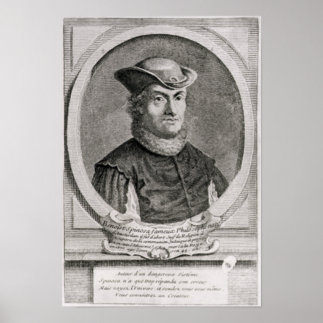 Poster Portrait de Baruch ou Benedict Spinoza (Devant)