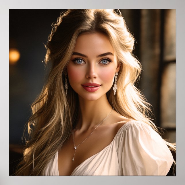 Poster Portrait de beauté radiante (Devant)