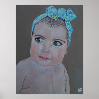 Poster Portrait de bébé peint par Alfred Fox