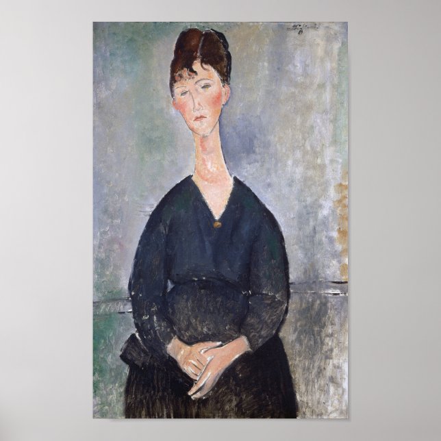 Poster Portrait de Cafe Singer, Modigliani (Devant)