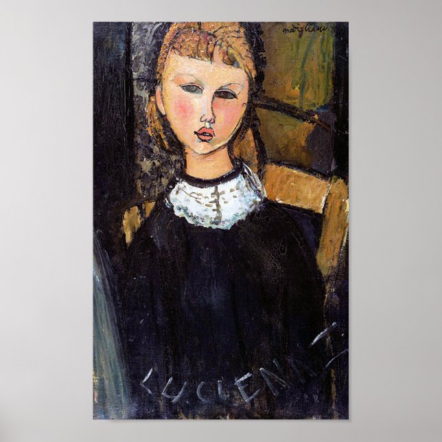Poster Portrait de Ceroni, Modigliani (Devant)
