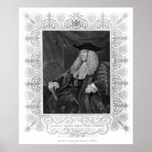Poster Portrait de Charles Pratt, ęr comte Camden