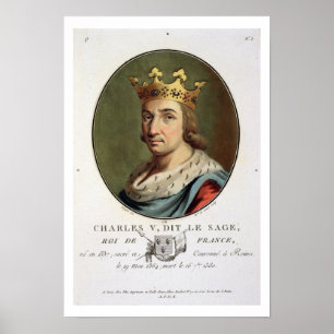 Poster Portrait de Charles V, appelé "Le Sage Roi de F