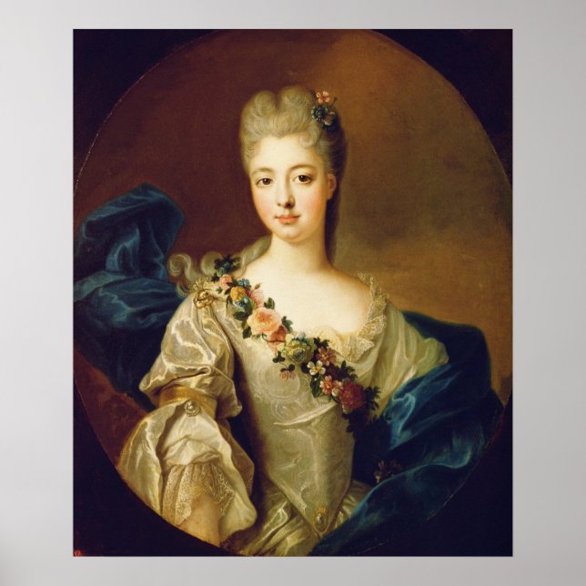 Poster Portrait de Charlotte Aglae d'Orléans, années 1720 (Devant)