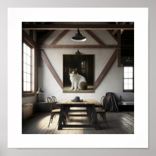 Poster Portrait de chat en portrait
