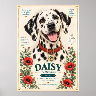 Poster Portrait de chien dalmate | Daisy n° 07