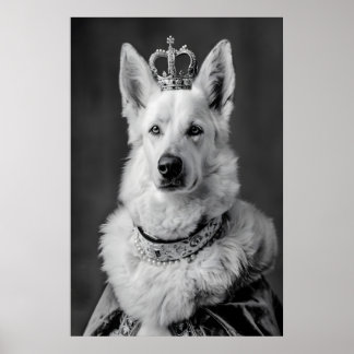 Poster Portrait de chien de berger allemand aristocratiqu