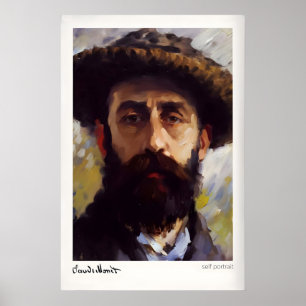 Poster Portrait de Claude Monet sur toile