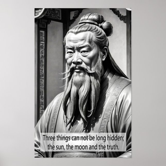 Poster Portrait de Confucius (Devant)