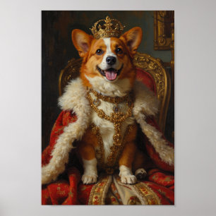Poster Portrait de Corgi Royal