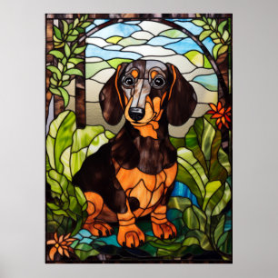Poster Portrait de Cute Dachshund