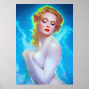 Poster Portrait de déesse Ethereal - Imaginaire Surreal