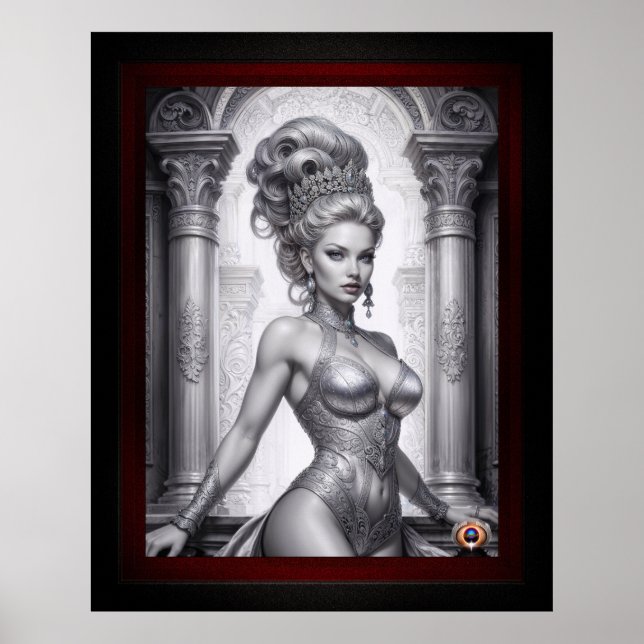 Poster Portrait de Drusella Arkaevis AI Art par Xzendor7 (Devant)