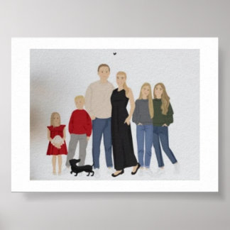 Poster Portrait de famille personnalisé