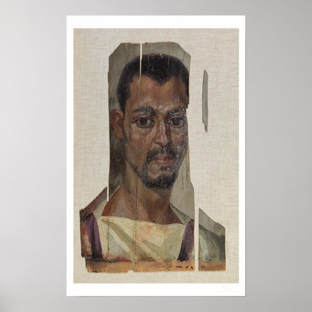 Poster Portrait de Fayum (encaustic wax on wood) (Devant)