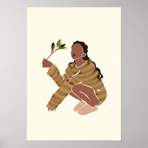 Poster Portrait de femme Abstraite