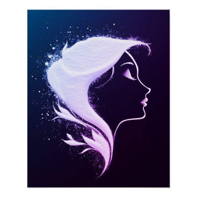Poster Portrait de femme Abstraite (Devant)