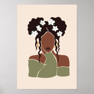 Poster Portrait de femme Abstraite
