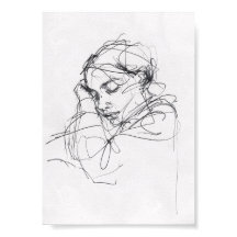 Portrait de femme endormie élégant - Premium