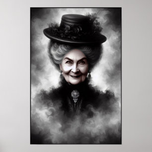 Poster Portrait de femme victorienne mystérieuse Art