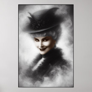Poster Portrait de femme victorienne mystérieuse Art