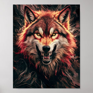 Poster Portrait de Fierce Wolf