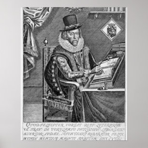 Poster Portrait de Francis Bacon (1561-1626) Viscount de