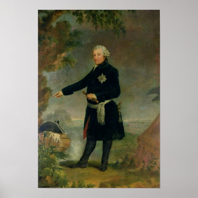 Poster Portrait de Frederick II le Grand, 1772 (Devant)