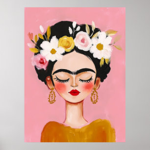 Poster portrait de Frida Kahlo