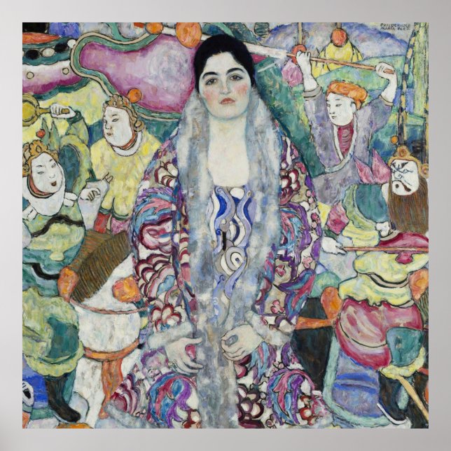 Poster Portrait de Friederike Maria par Gustav Klimt (Devant)