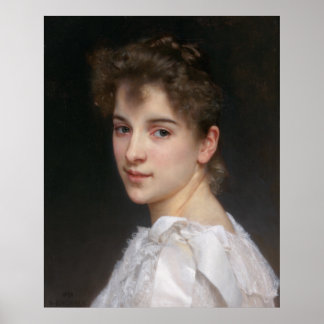 Poster Portrait de Gabrielle Cot Bouguereau Canvas