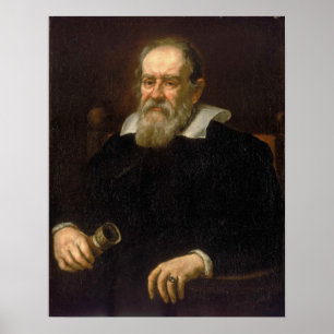 Poster Portrait de Galileo Galilei par Justus Sustermans