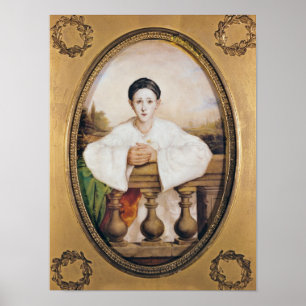 Poster Portrait de Gaspard Deburau sous le nom de Pierrot