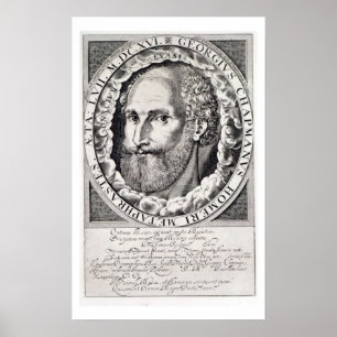 Poster Portrait de George Chapman (c.1559-1634) c.1609-10
