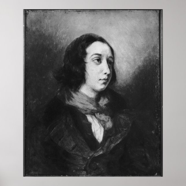 Poster Portrait de George Sand, 1838 (Devant)