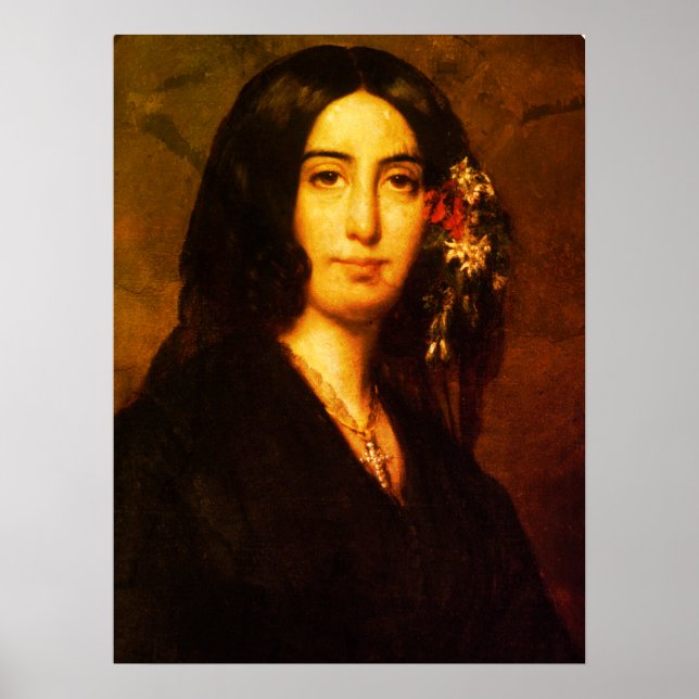 Poster Portrait de George Sand par Auguste Charpentier (Devant)