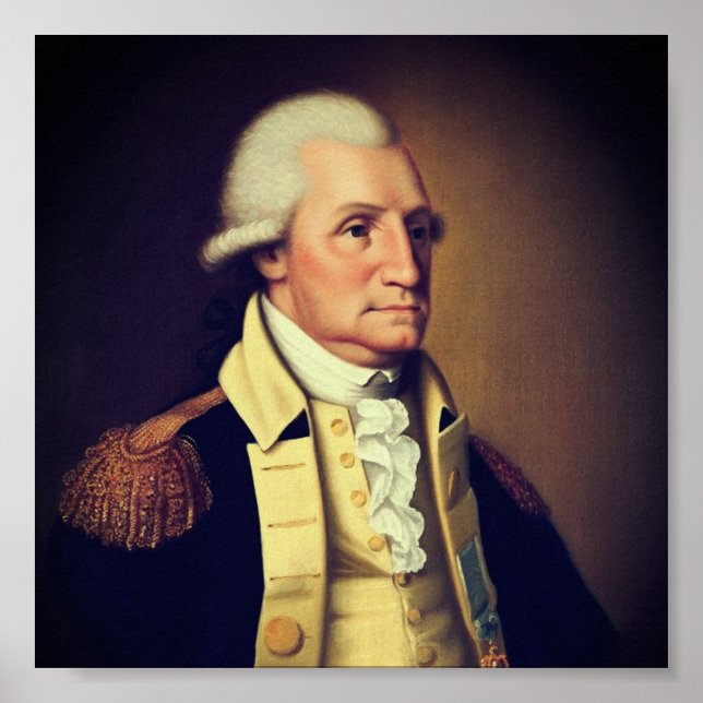 Poster Portrait de George Washington (1790) (Devant)