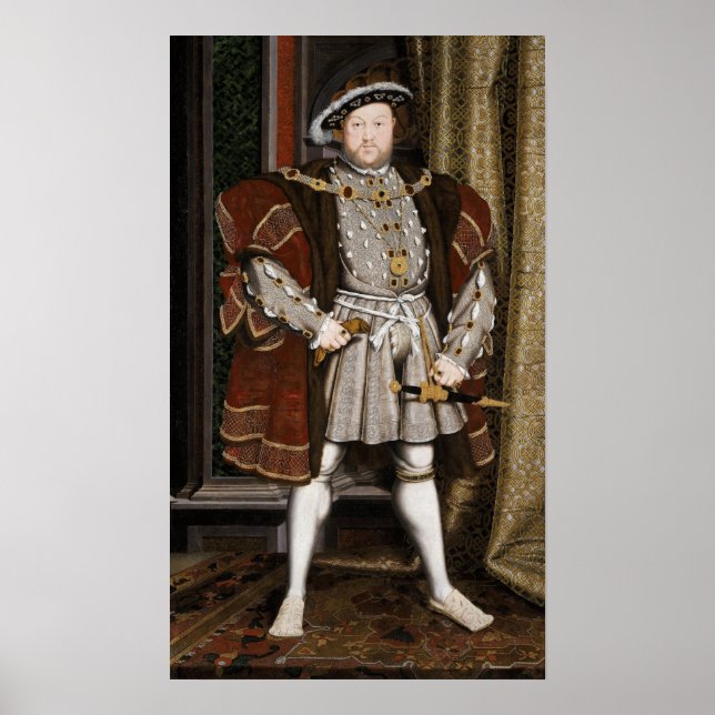 Poster Portrait de Henri VIII (Hans Holbein le jeune) (Devant)
