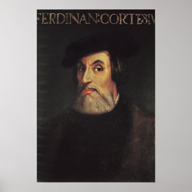 Poster Portrait de Hernando Cortes (Devant)