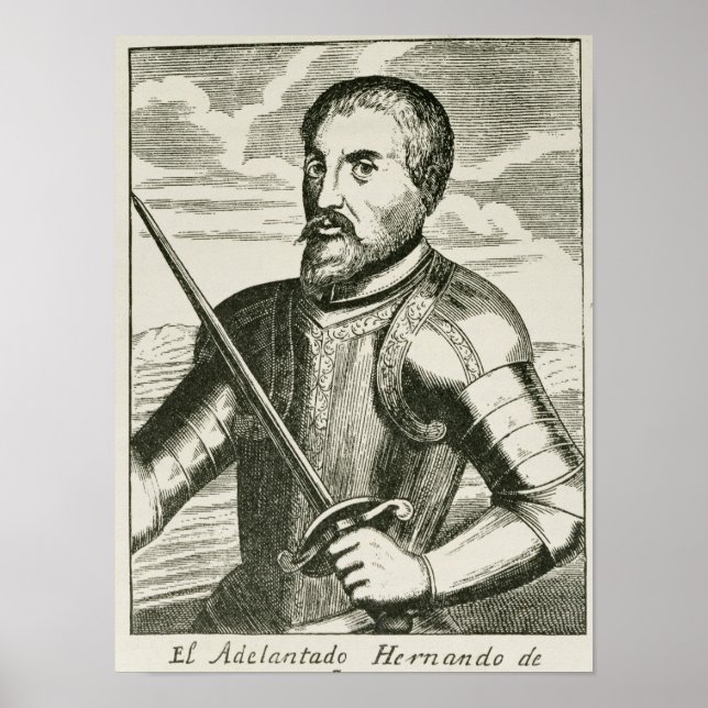 Poster Portrait de Hernando de Soto (Devant)
