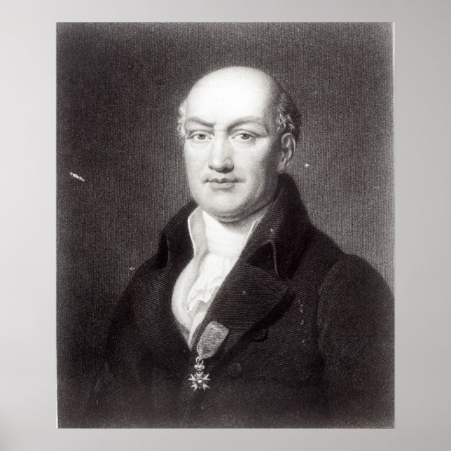 Poster Portrait de Jean Baptiste Joseph Delambre (Devant)