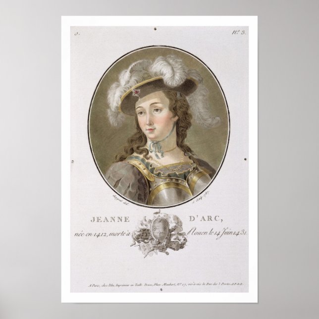 Poster Portrait de Jeanne d'Arc (1412-31), 1787 (couleur (Devant)