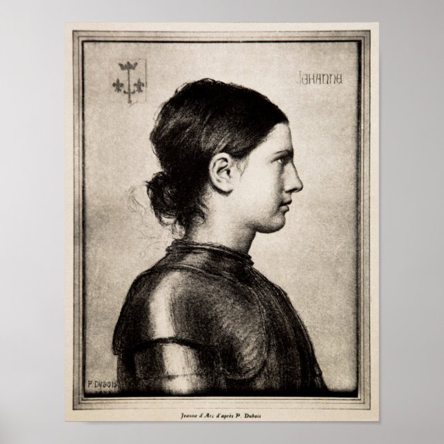 Poster Portrait de Jeanne d'Arc par Paul Dubois (Devant)