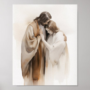 Poster Portrait de Jésus - Art biblique inspirant