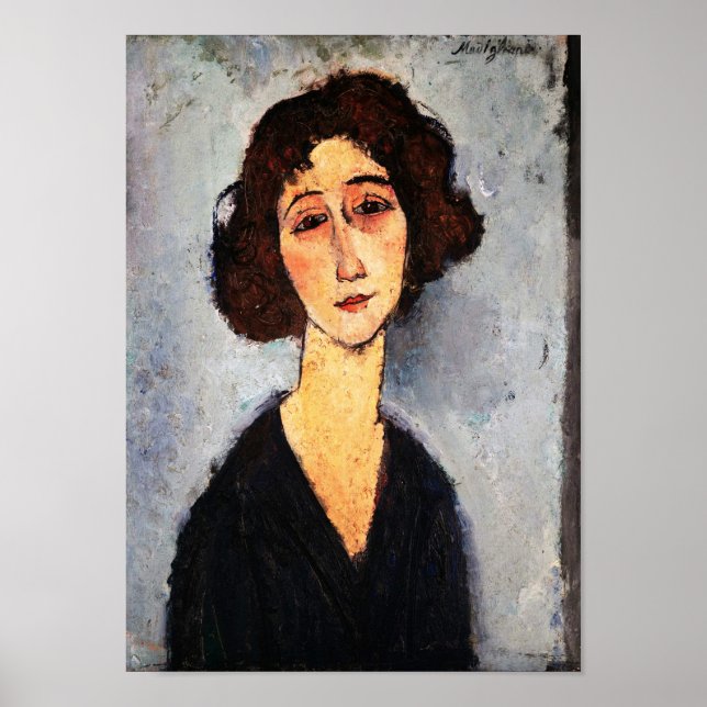 Poster Portrait de Jeune Femme, Modigliani (Devant)