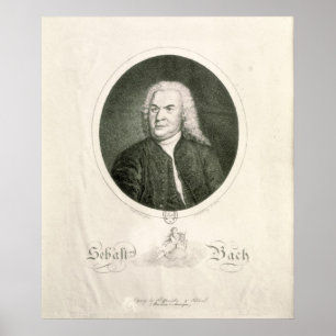 Poster Portrait de Johann Sebastian Bach