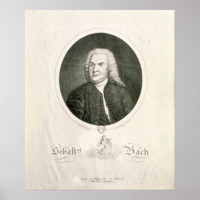 Poster Portrait de Johann Sebastian Bach (Devant)